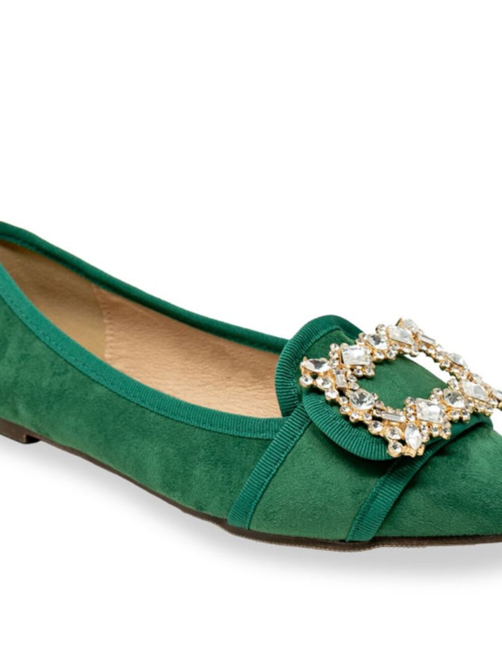 Women's Stone Ornament Pointy Toe Flat - Picture 4 of 4